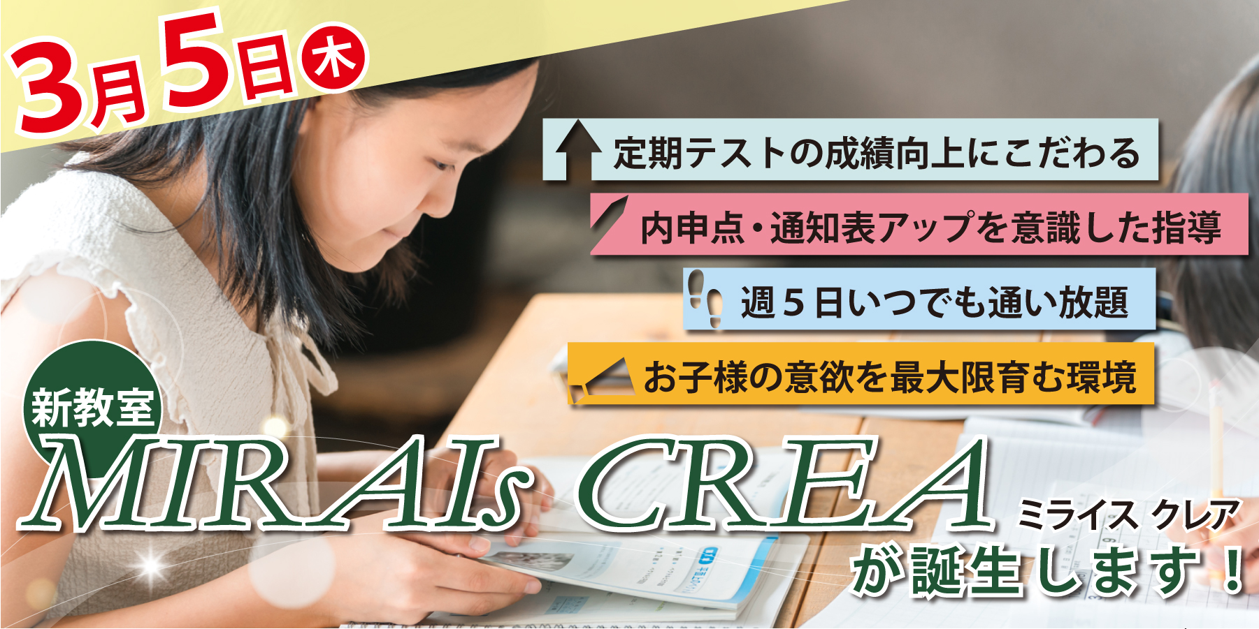 ミライスクレア誕生